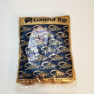 VTG Silkies Queen Control Top Nude Pantyhose XL